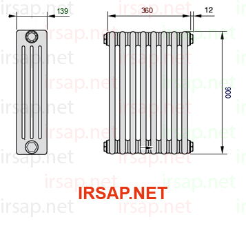 Радиатор IRSAP Tesi 40900/8 T14 CL 01